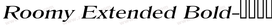 Roomy Extended Bold字体转换